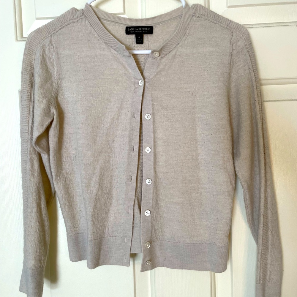 Banana Republic wool cardigan, size S